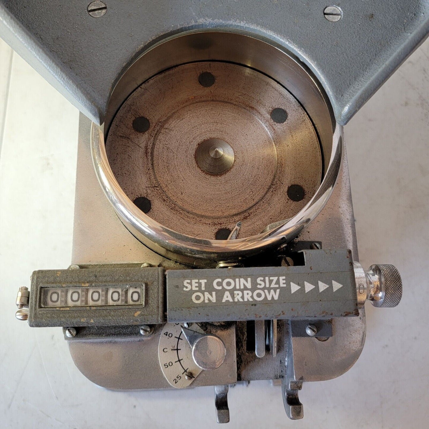 Vintage Klopp Manual Crank Coin Counter Machine Model CM -No Coin Tubes Included