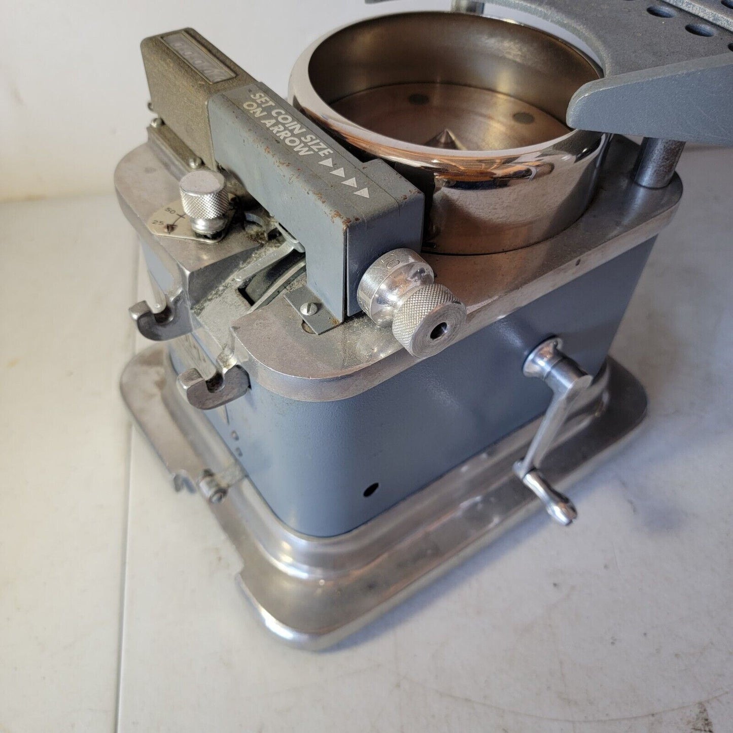 Vintage Klopp Manual Crank Coin Counter Machine Model CM -No Coin Tubes Included