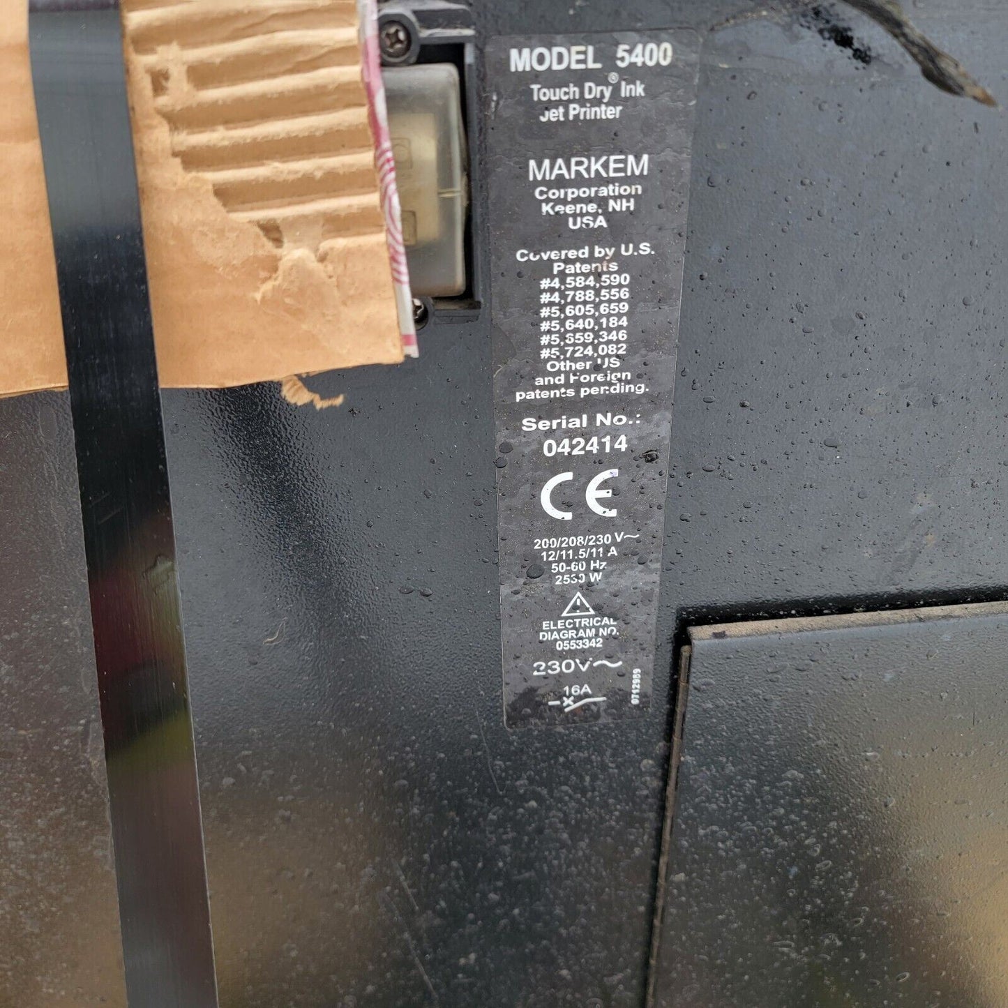 Markem Touch Dry Inkjet Printer Print 5400 Series 5000 w/ Accessories