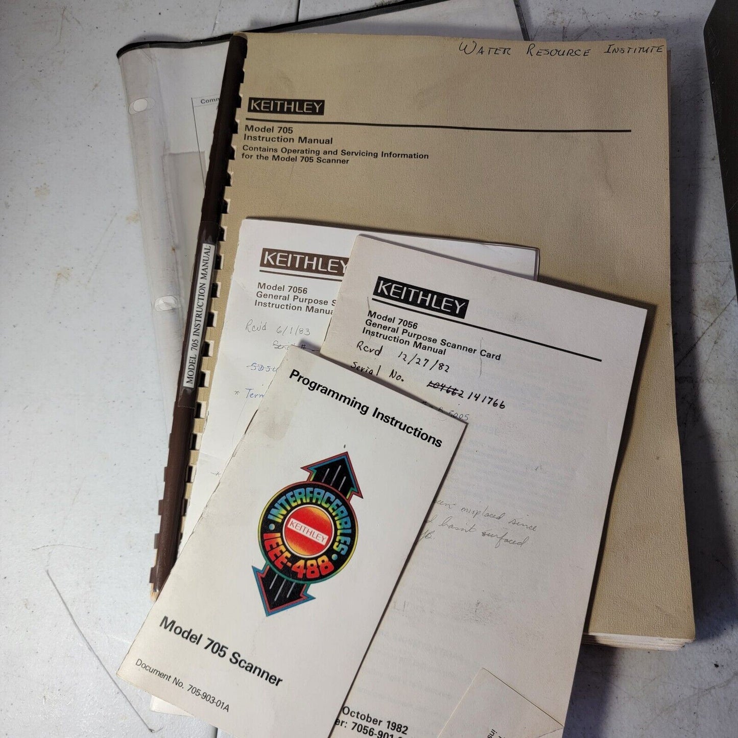 Keithley 705 Scanner w/ Manuals, 7055 General Purpose Relay and 7059 Low Voltage