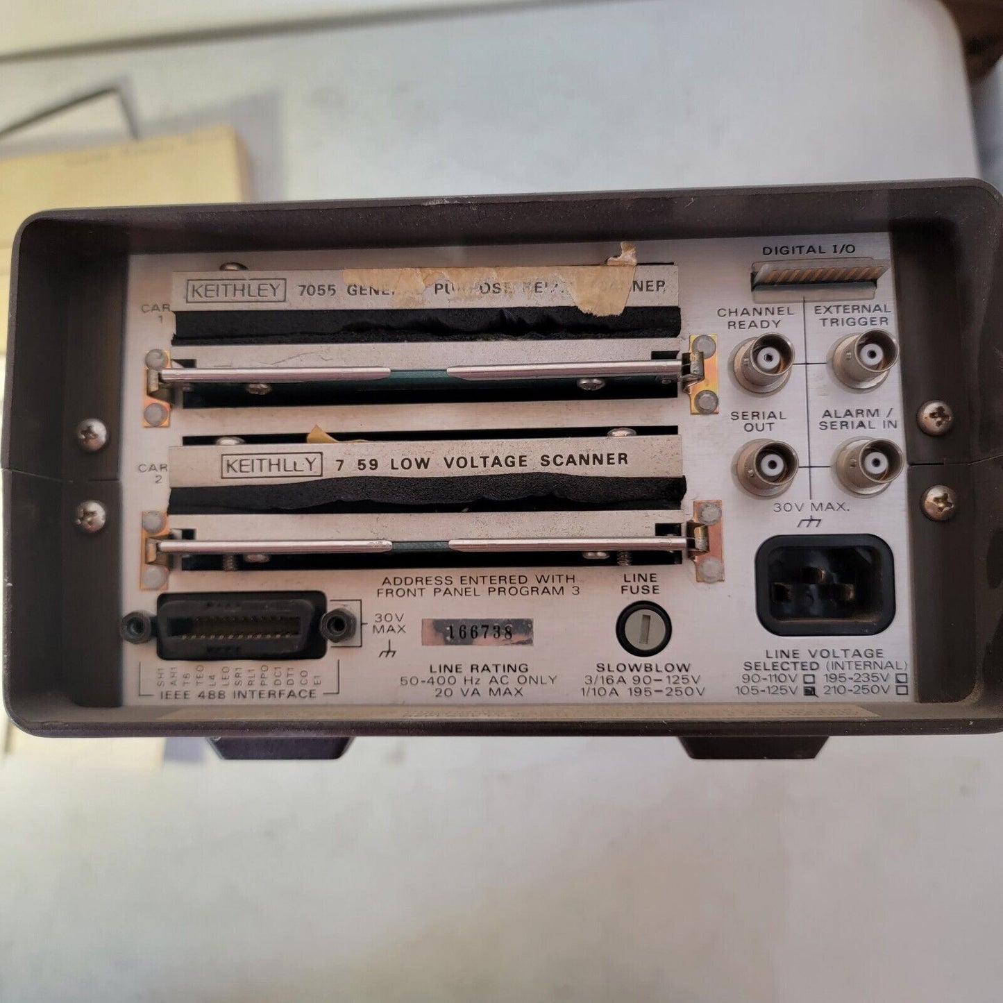 Keithley 705 Scanner w/ Manuals, 7055 General Purpose Relay and 7059 Low Voltage