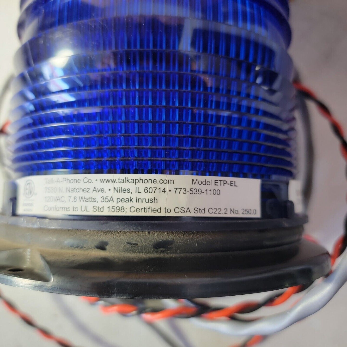 Talk-A-Phone ETP-EL Blue Light 120 Volt