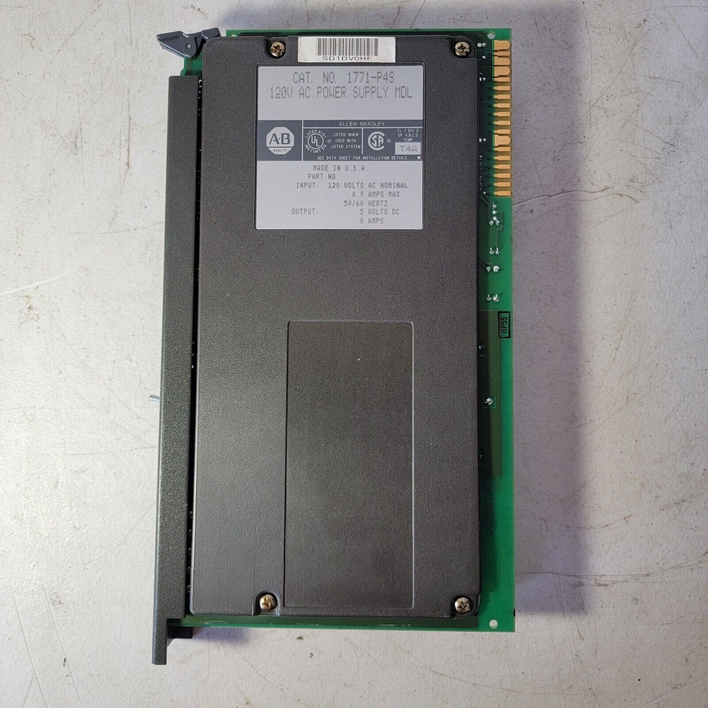 Allen Bradley 1771-P4S 5VDC 8A Power Supply Module Input 120VAC