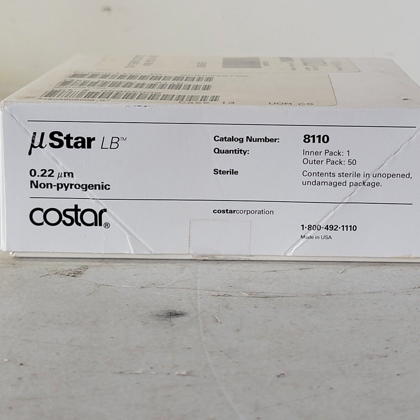 50 New in Box Corning COSTAR 0.22um Non-Pyrogenic 8110 U Star
