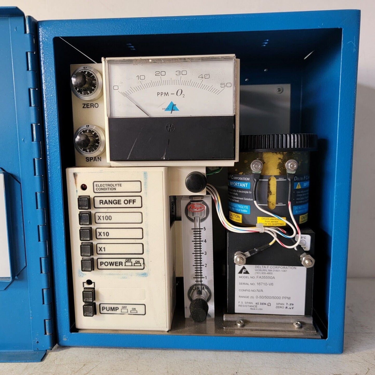 READ DESCRIPTION Delta F Trace Oxygen Analyzer 0-5000 PPM, FA35550A