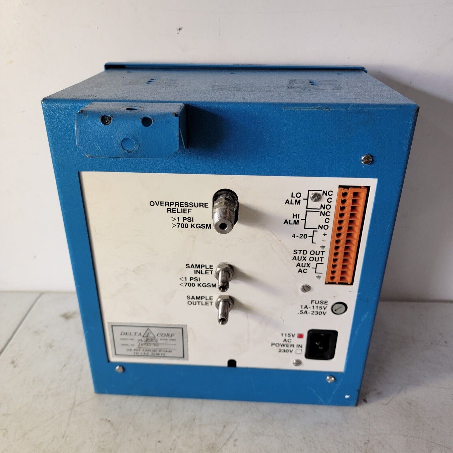 READ DESCRIPTION Delta F Trace Oxygen Analyzer 0-5000 PPM, FA35550A
