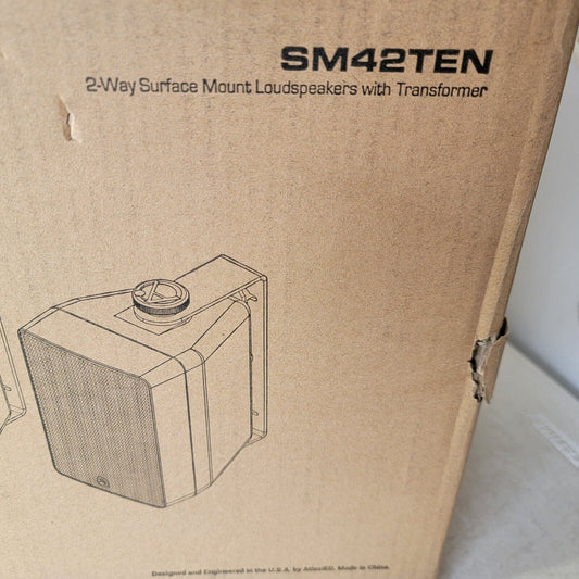Atlas SM42TEN 4" 2-Way All Weather Outdoor Speaker 16-Watt 70V/100V Transformer