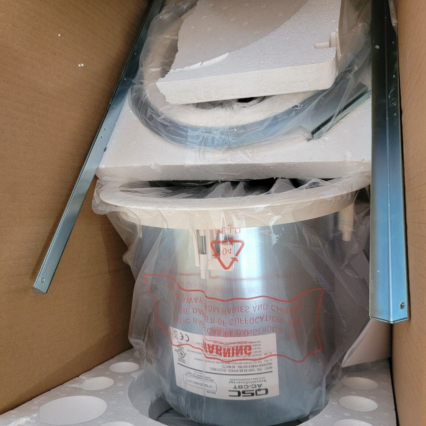 QSC AC-C8T AcousticCoverage Series 8" 2-Way Ceiling Loudspeaker- Single, White