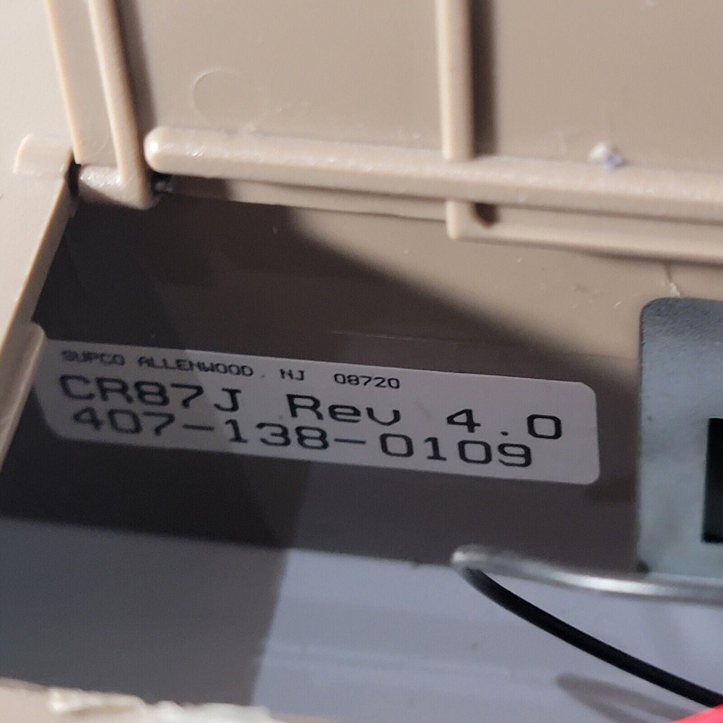 TESTED- WORKS Supco CR87B Temperature Chart Recorder w/ CR15B Temp Probe Deg. F