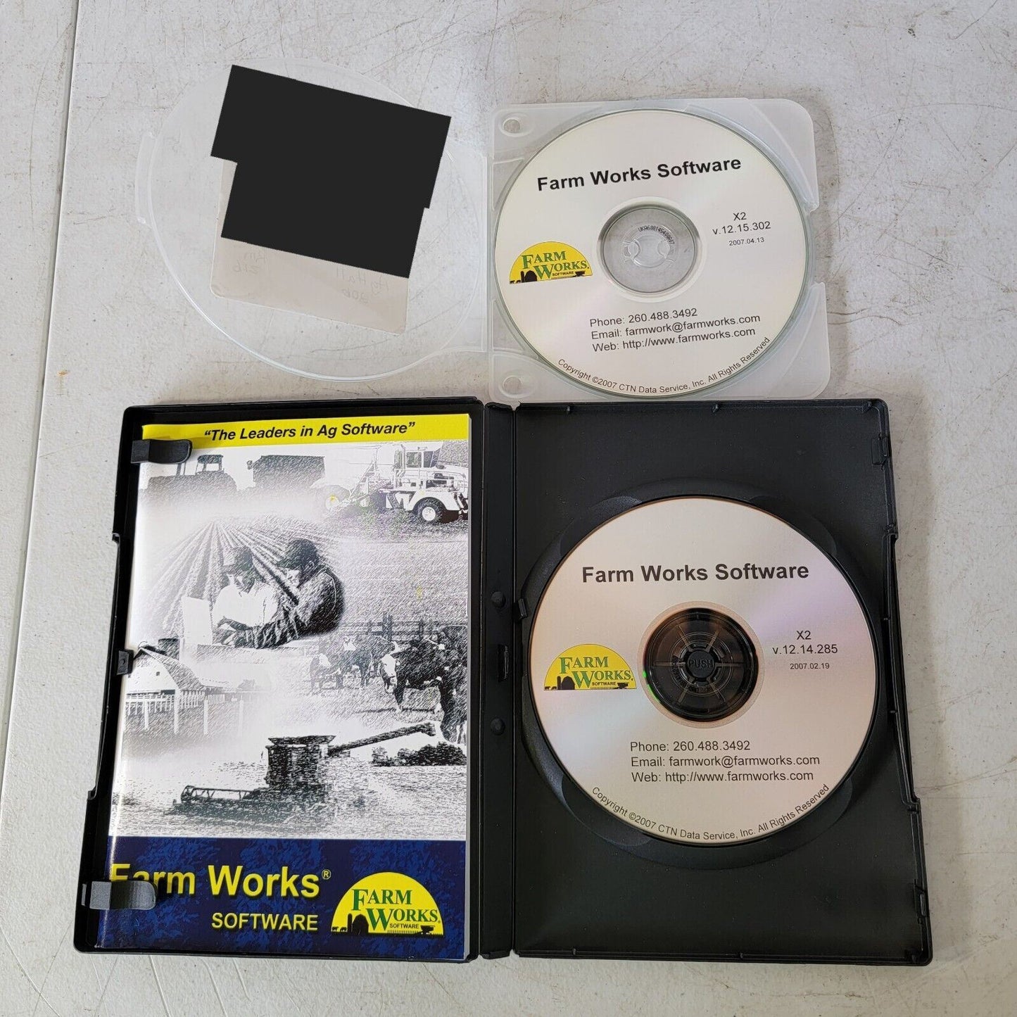 2x CDs Farm Works Ag Software X2 CD Disk w/ Key Code