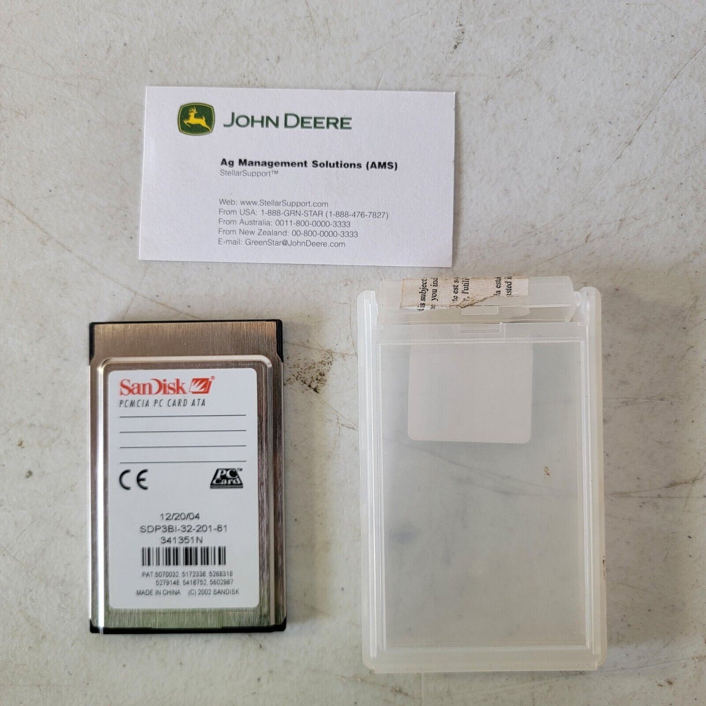 John Deere GreenStar Ag Management PCMCIA PC Card ATA