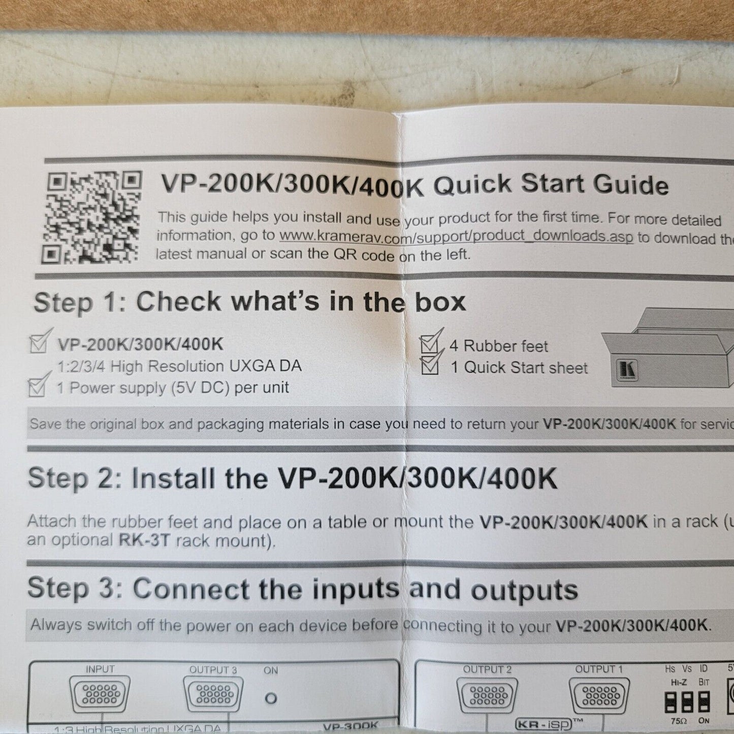 Kramer VP-200K 1:2 High Res UXGA Computer Graphics Video Distribution Amplifier