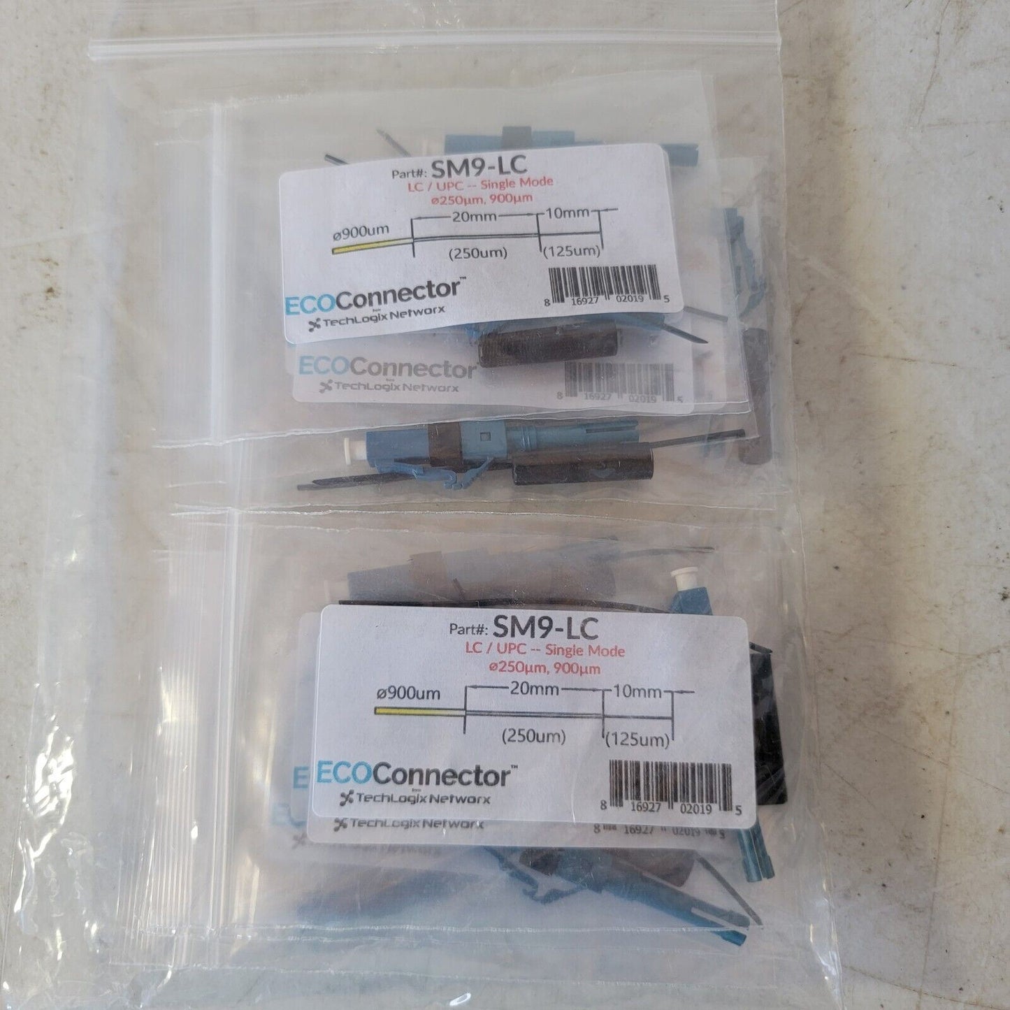 Techlogix Networx SM9-LC Single Mode 900um LC *Pack of 10* Click-On Connector