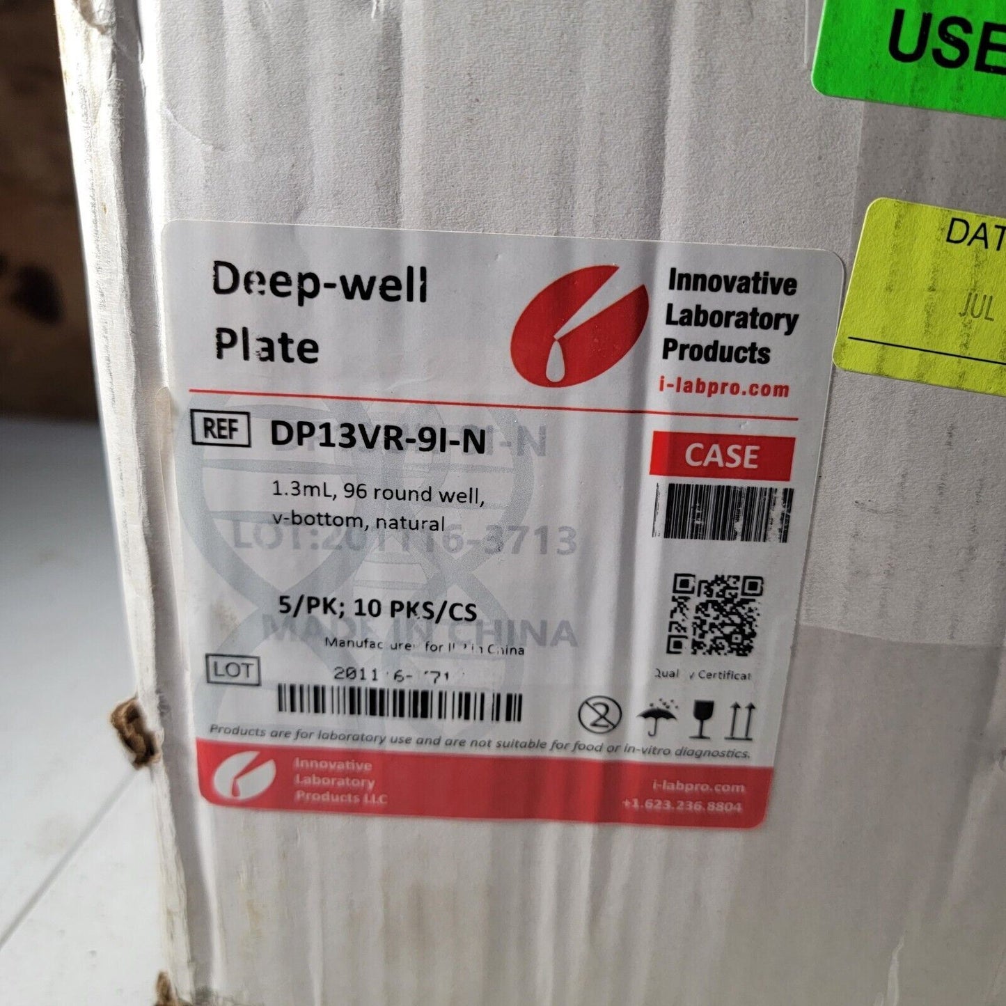 Innovative Laboratory DP13VR-9I-N 1.3mL 96 Round Deep Well Plates *Case of 50*