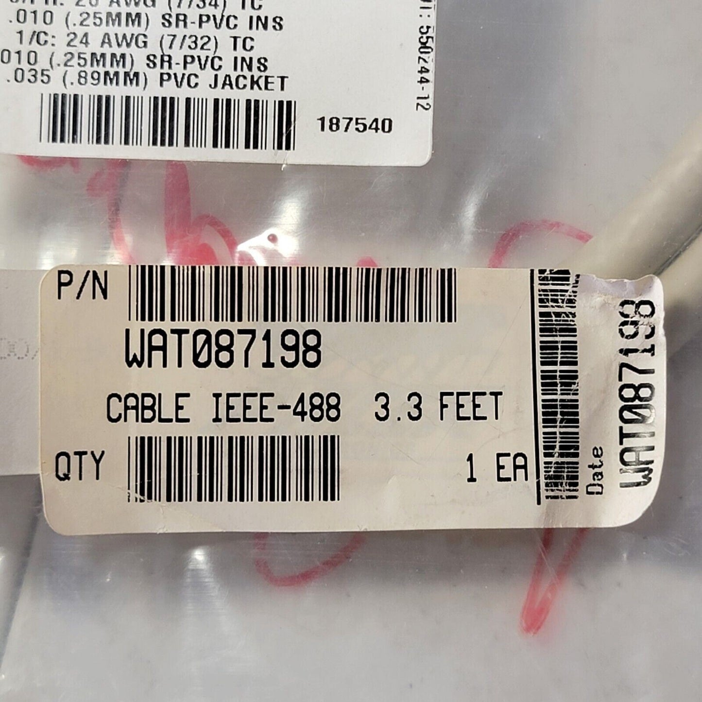 Waters Chronatography IEEE-488 Cable WAT087198 3.3 Feet Alpha 5900/1-B01