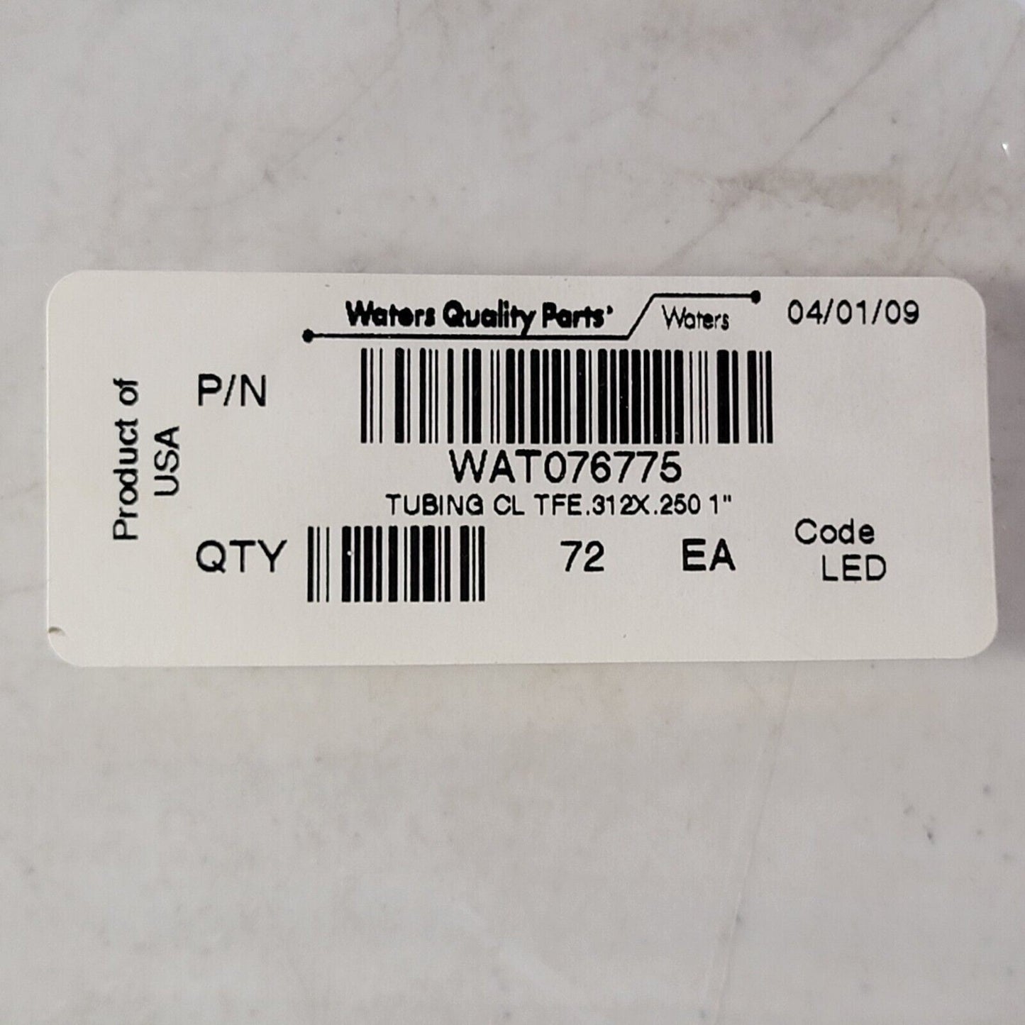 Waters Chromatography CL TFE Tubing 72" Long 3/8" OD WAT076775