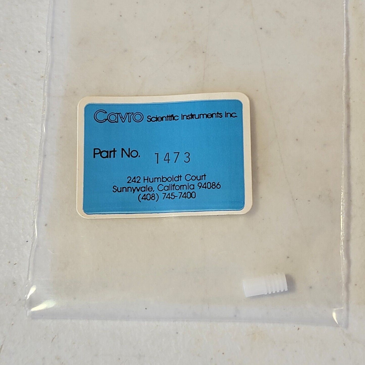 1x Cavro Scientific Instruments 1473 1.0 mL Teflon Plug Seal
