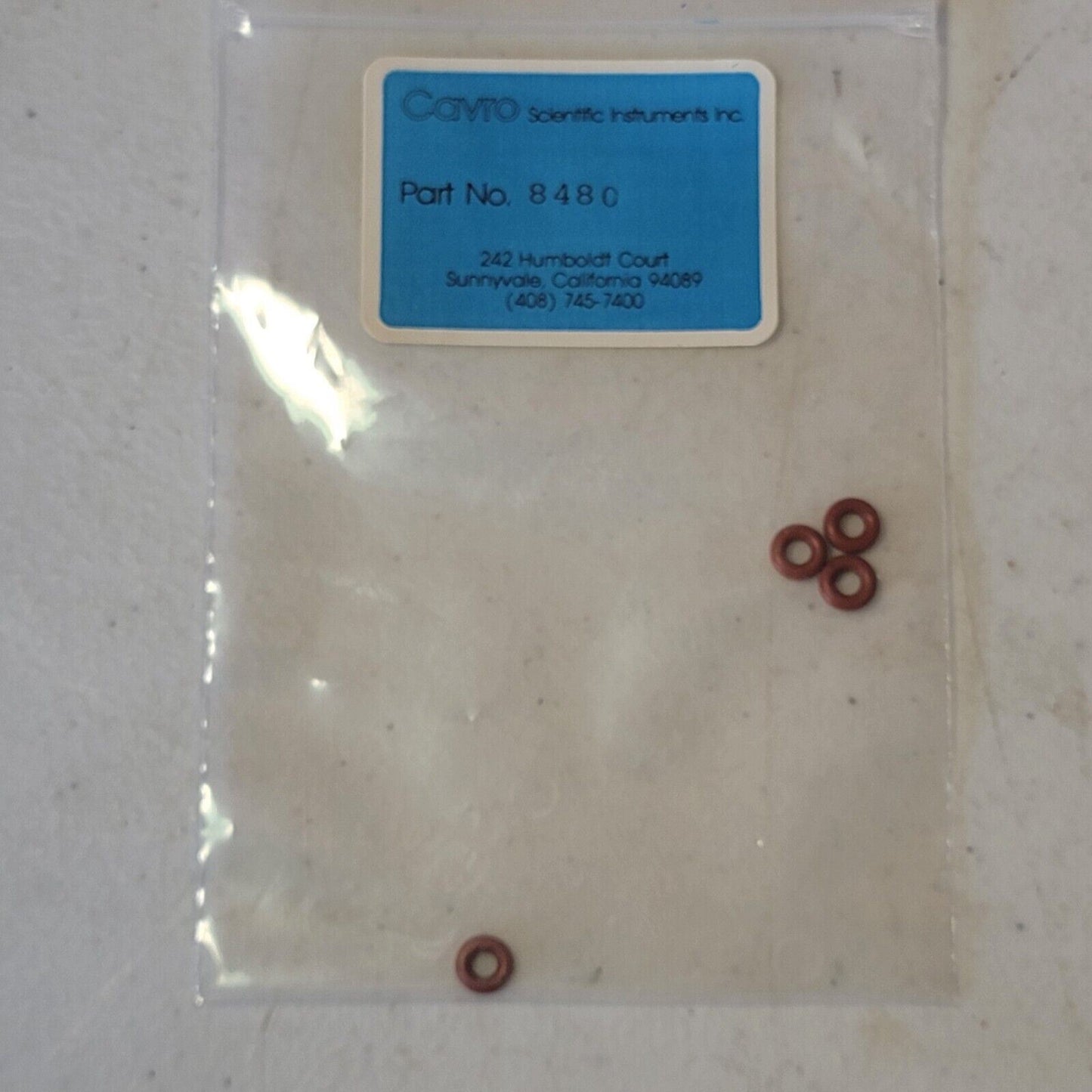 4x Cavro Scientific Instruments 8480 O-ring Seal