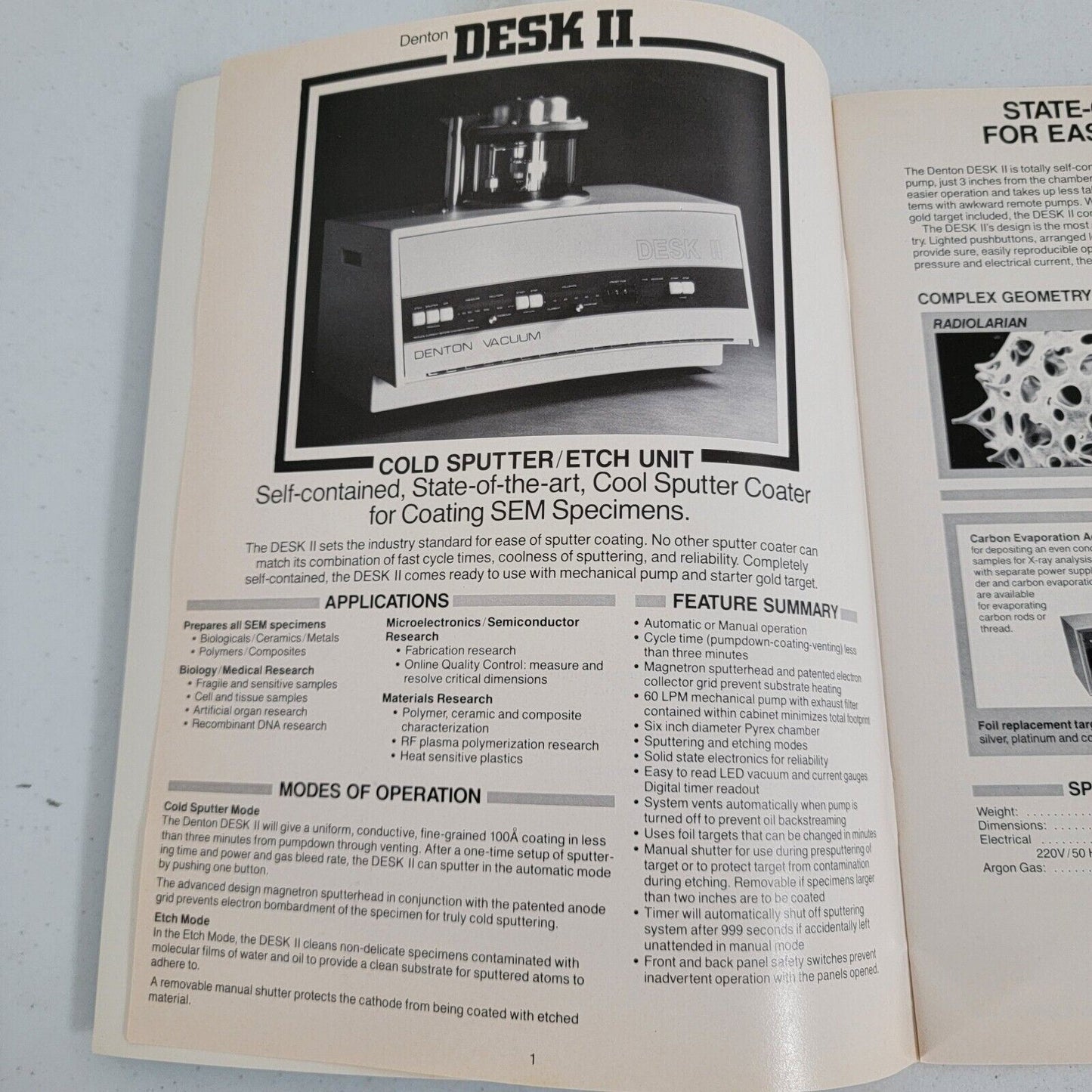 Denton Vacuum Vintage Equipment For Electron Microscope Sample Preparation Guide