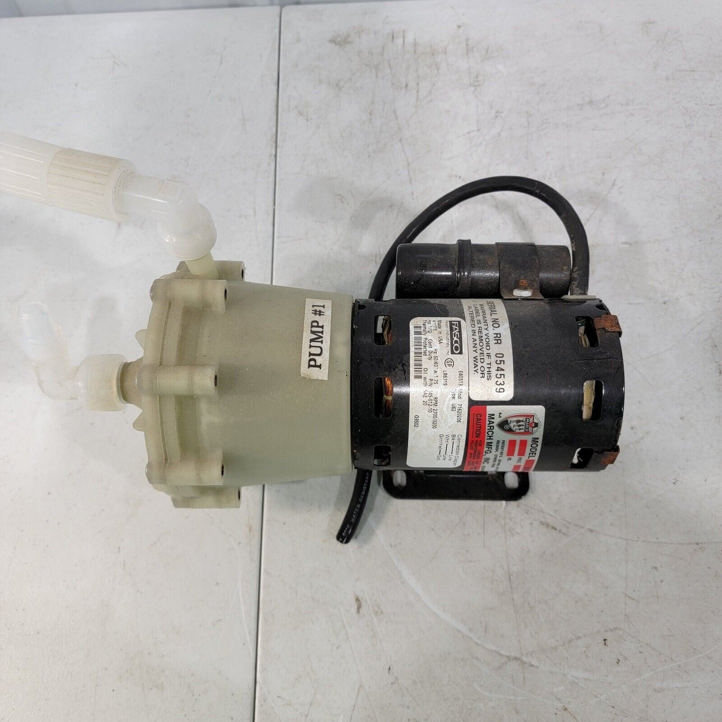 March Manufacturing 320 Fluid Pump Drive 1/12HP 1.75A 115V 2700/3200, 145-012-10