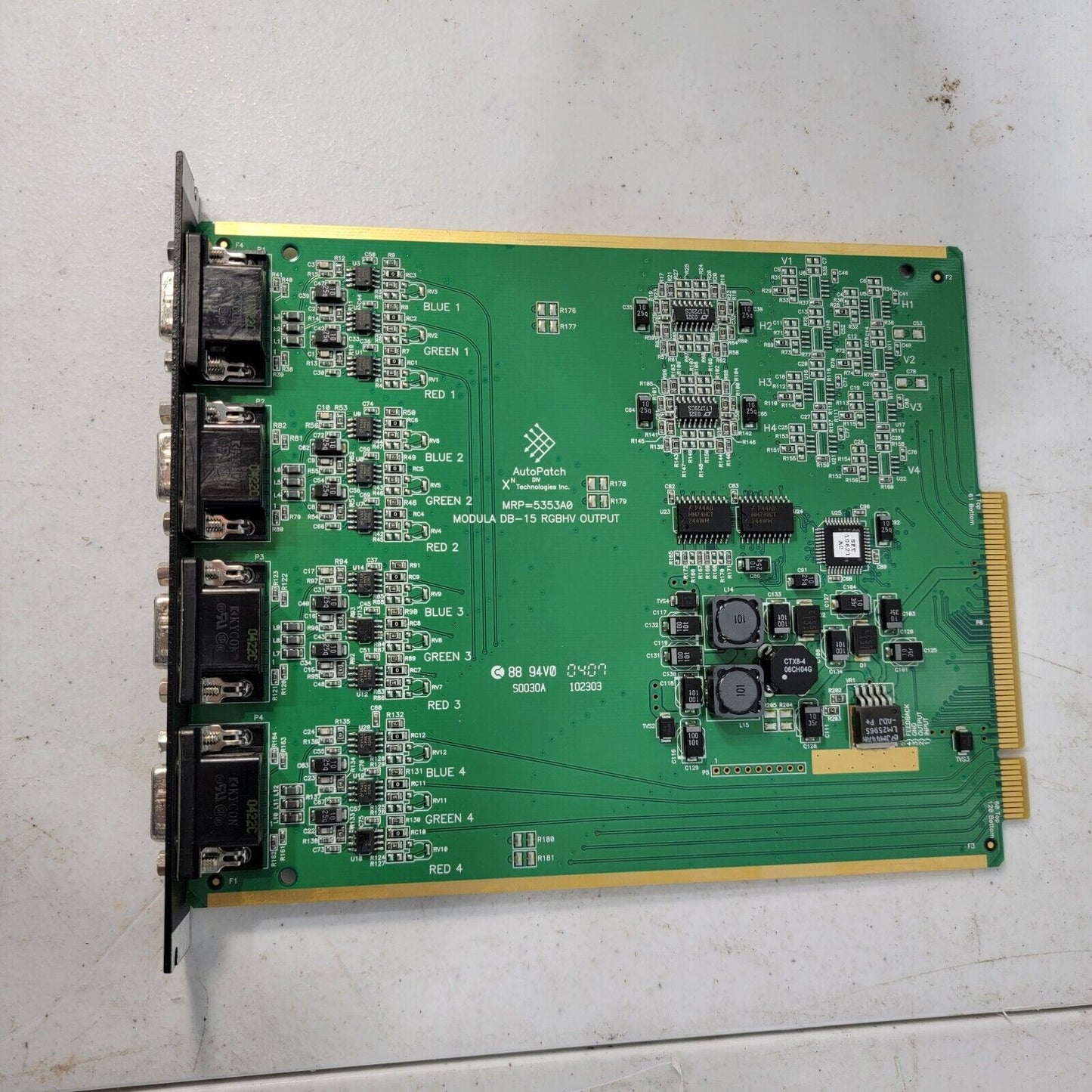 AUTOPATCH MODULA RGBHV Output MRP=5353A0 DB-15 VGA 89 94V0