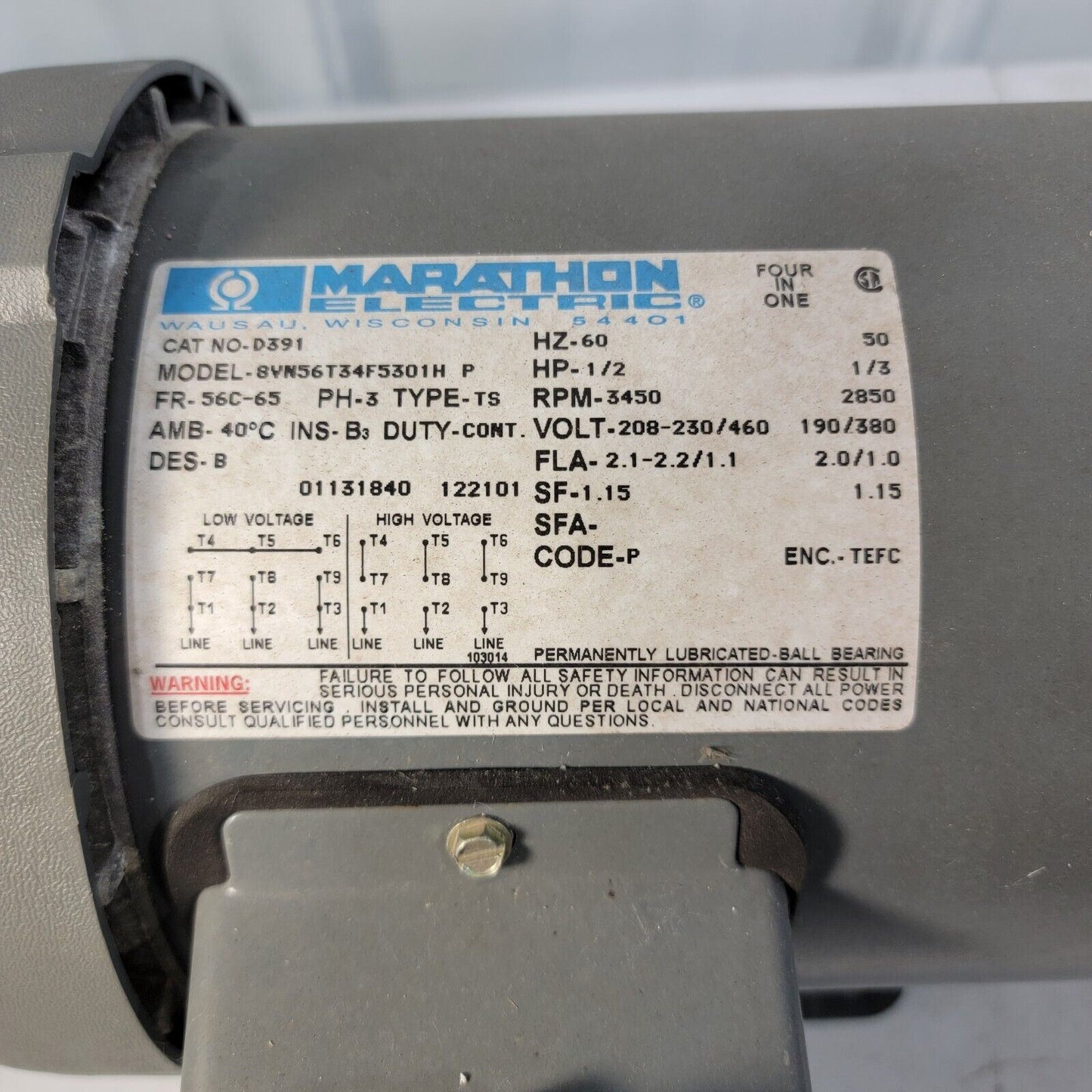 Tech-Mag Series M6 16613 PolyPro Fluid Pump w/ Marathon 3-Phase Motor