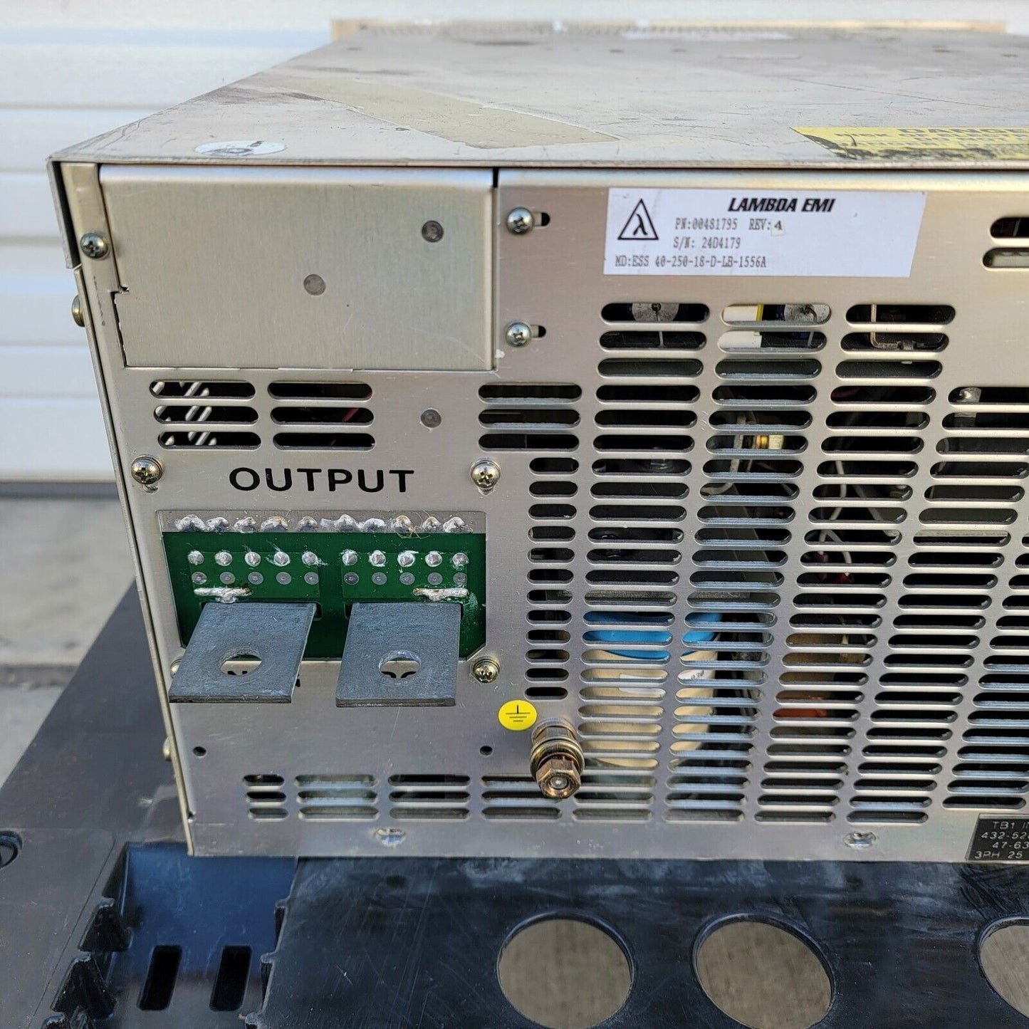 Lambda ESS 40-250-18-D-LB-1556A Adustable Power Supply 10kW 40v, 250A, 480VAC IN