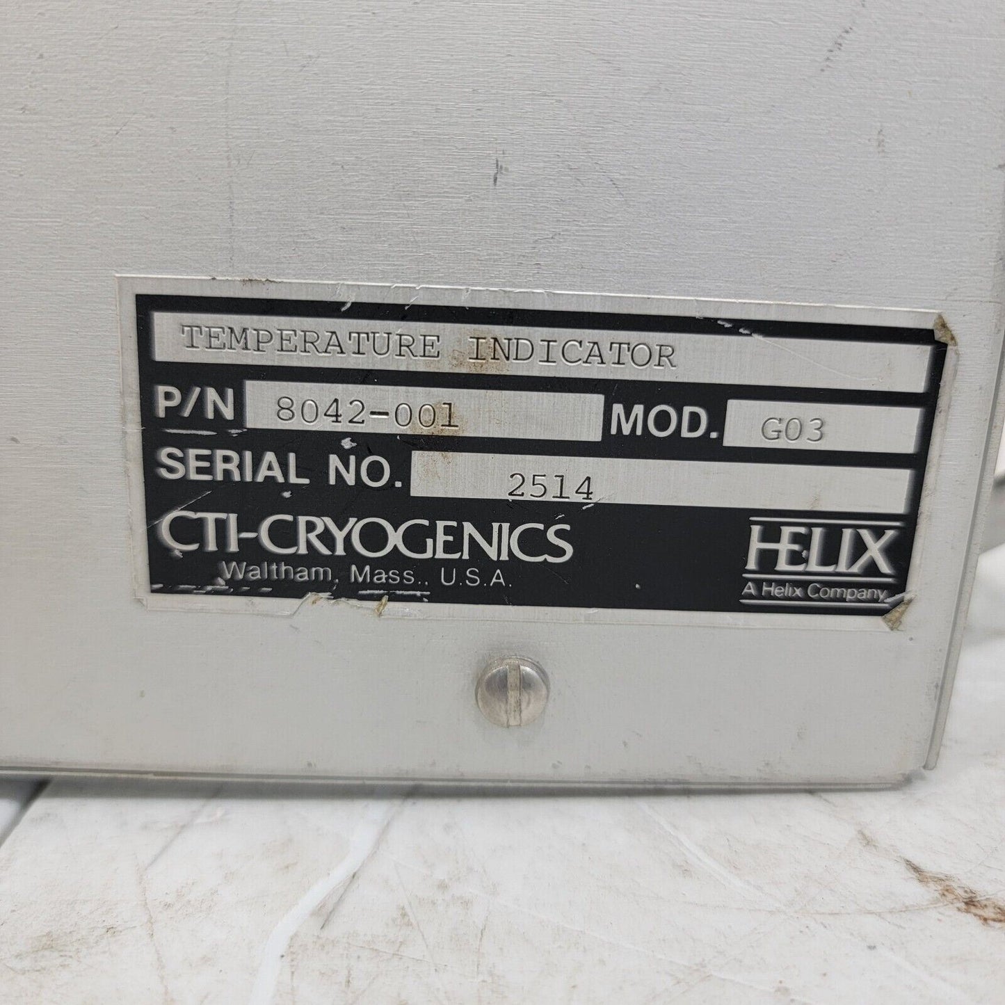 CTI-Cryogenics 8042-001 Temperature Indicator G03