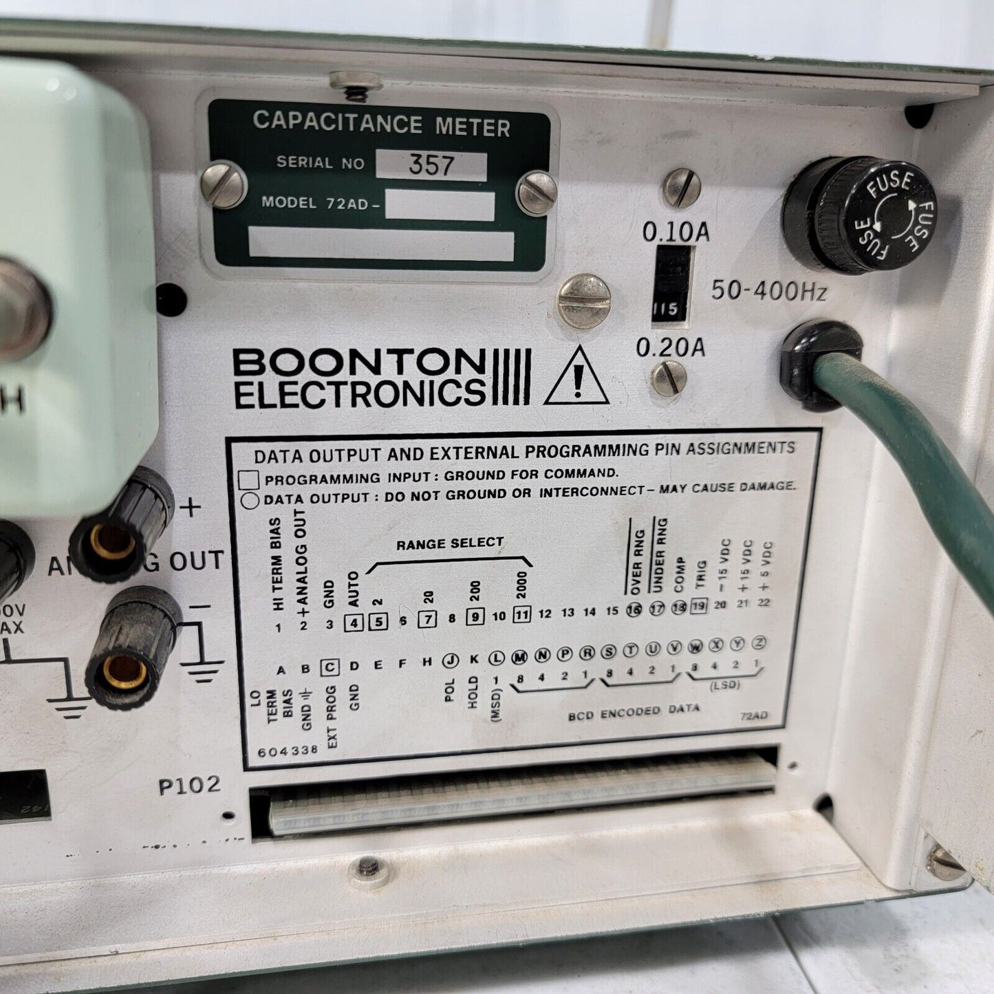 Boonton Electronics Model 72AD Capacitance Meter - Nixie Tube Display Vintage