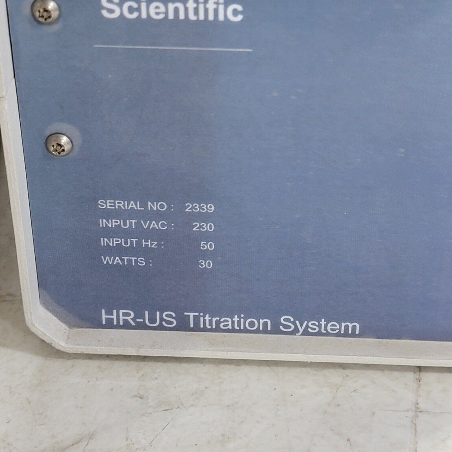 ULTRASONIC SCIENTIFIC Spectrometer HR-US 102 w/ HR-US Titration System