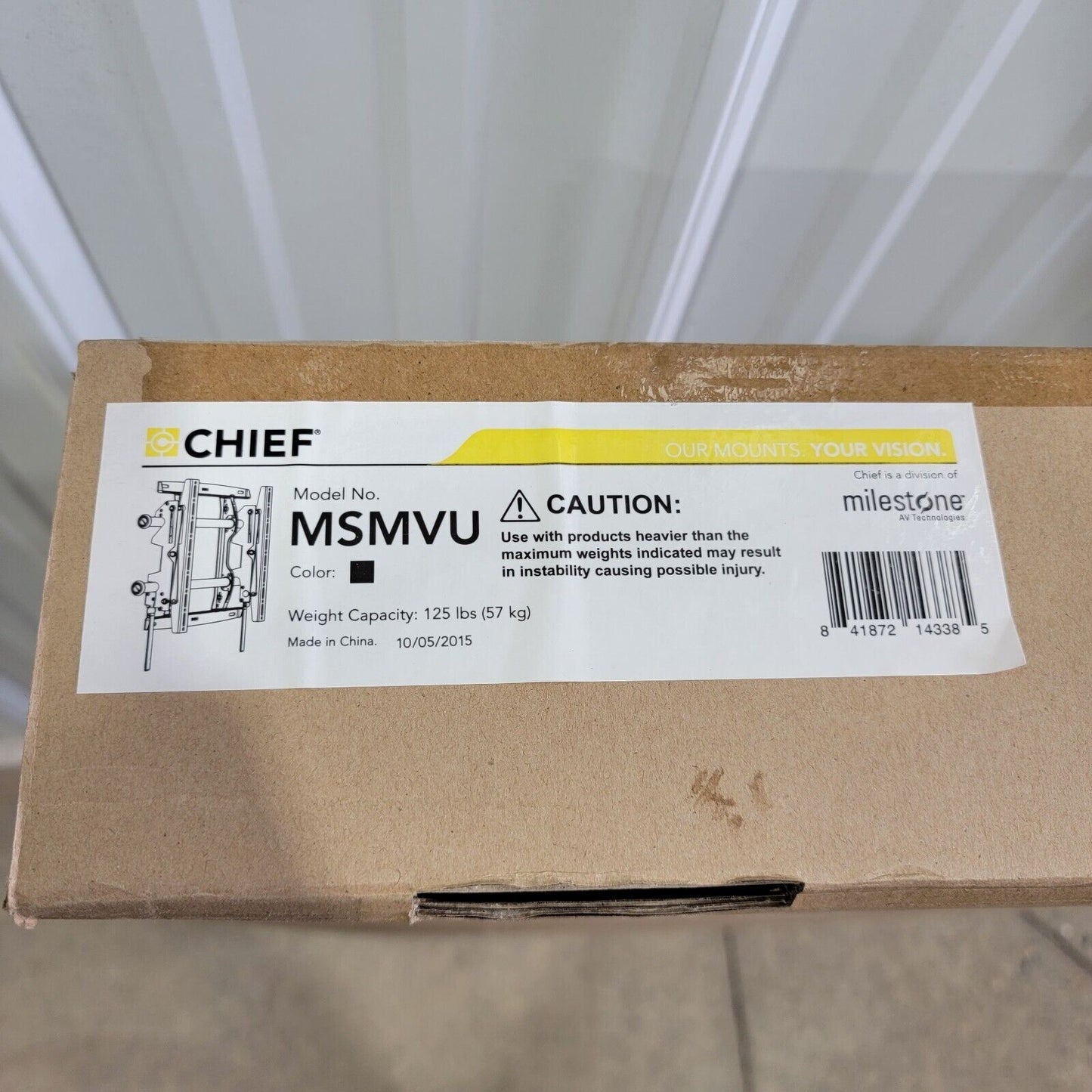 Chief MSMVU Pull-Out Professional TV Wall Mount - 125lb Capacity, Black