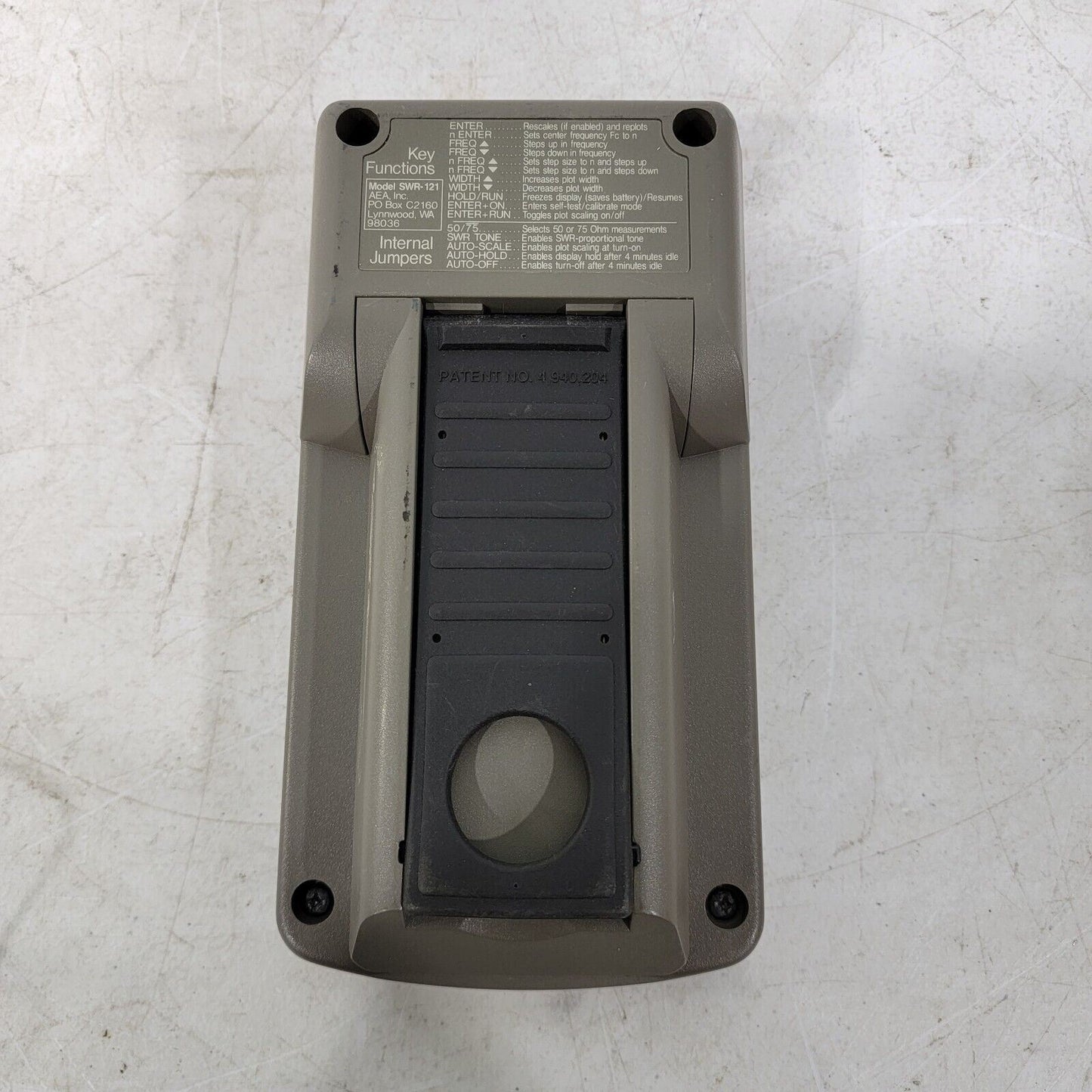 AEA SWR-121 HF Antenna Analyst HAM Cable and Antenna Analyzer w/ Power Cable