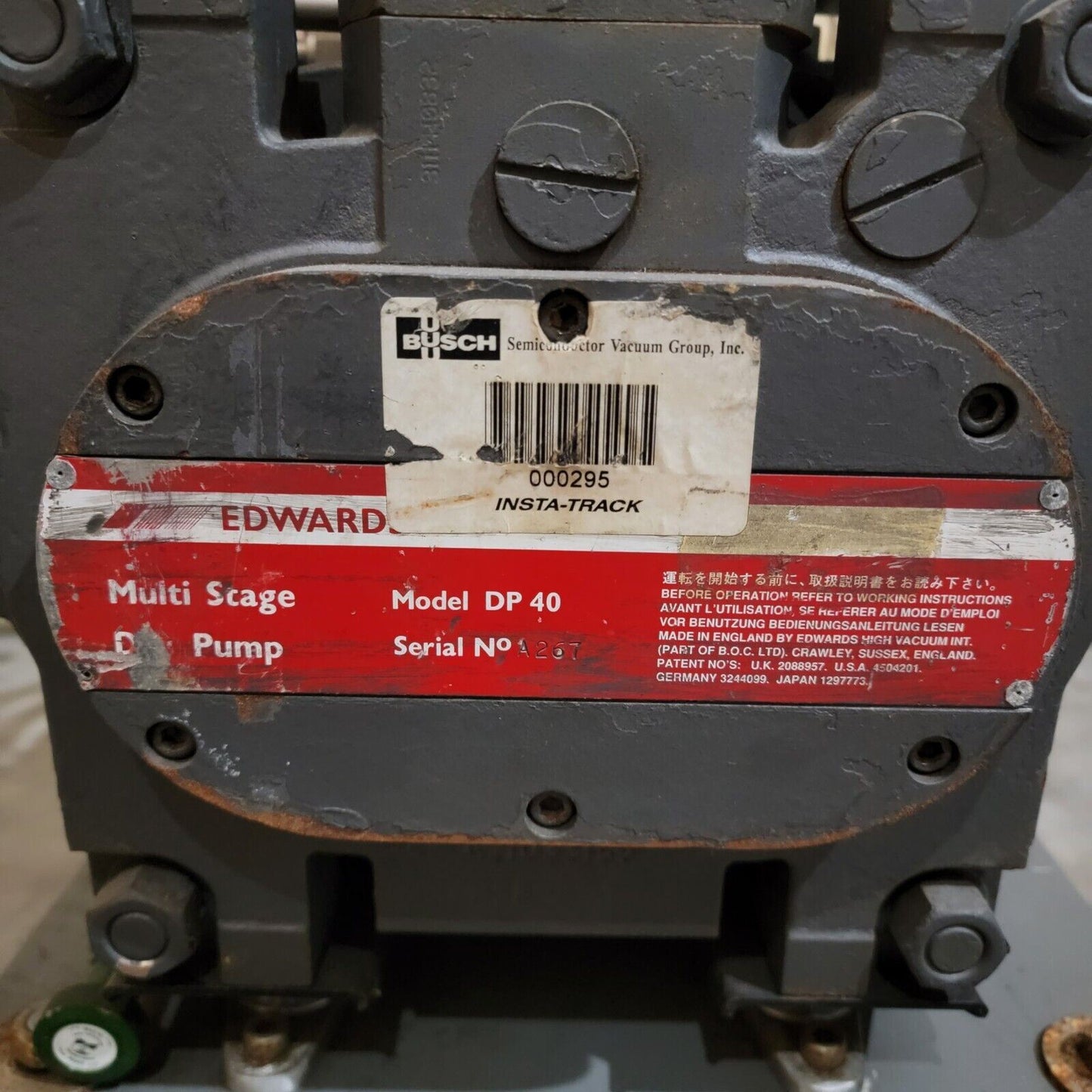 Busch Drystar Vacuum Pump DP-40 Multi Stage Dry Pump Semiconductor Process