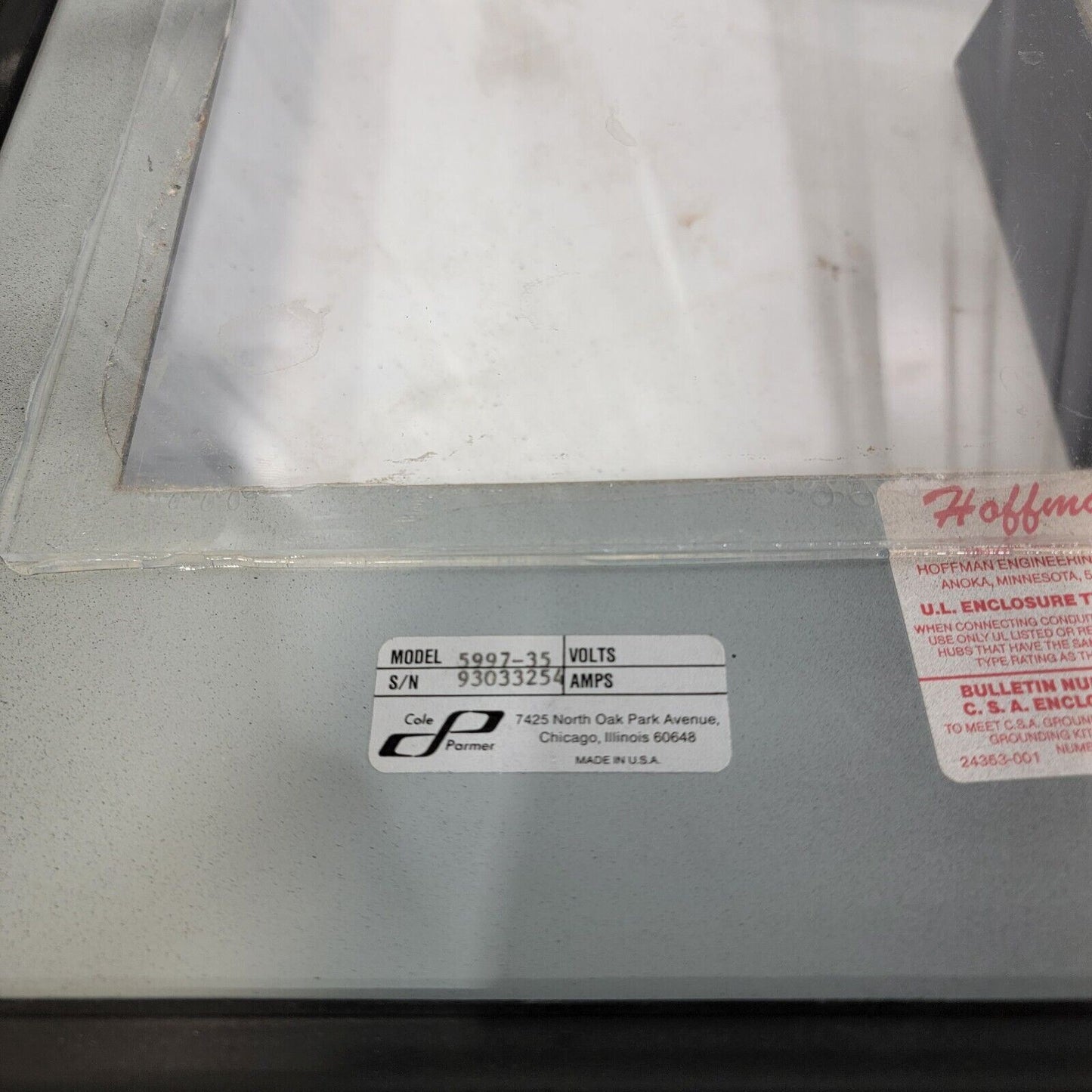 Cole Parmer 5997-35 Vintage pH Meter Recorder Enclosure 120v