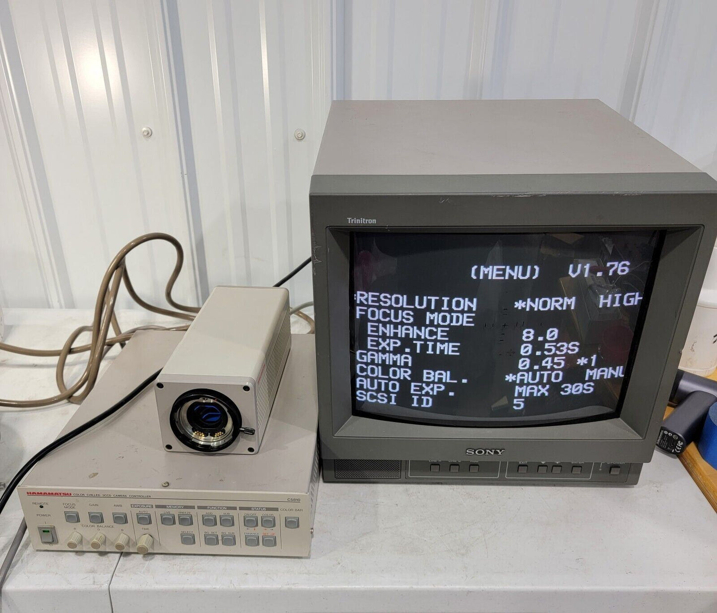 TESTED- WORKS Hamamatsu Color Chilled 3CCD Camera C5810 w/ Controller