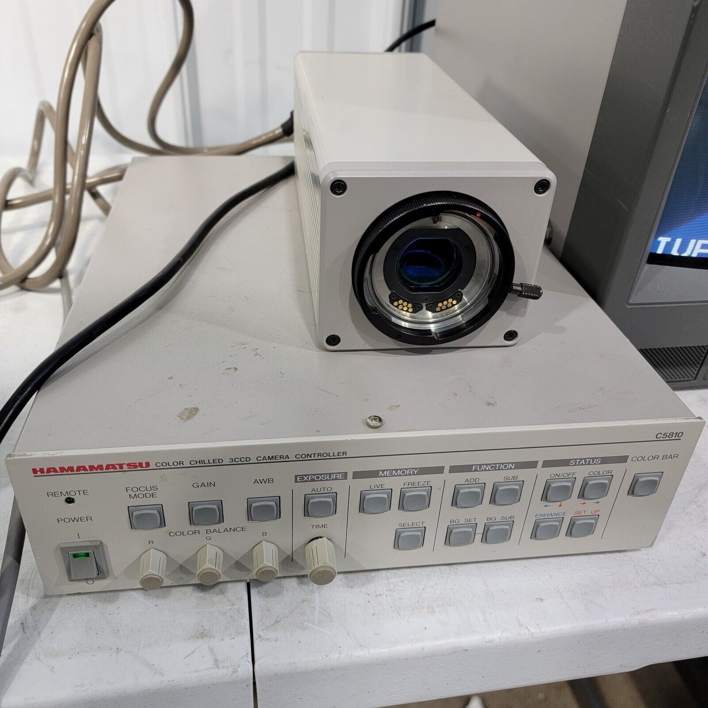 TESTED- WORKS Hamamatsu Color Chilled 3CCD Camera C5810 w/ Controller