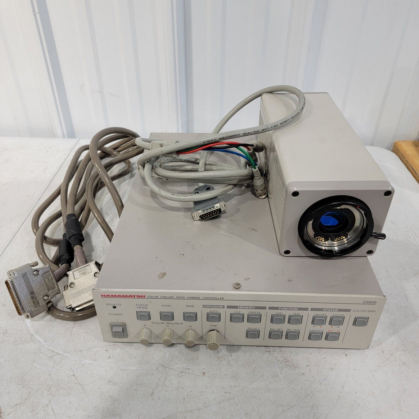 TESTED- WORKS Hamamatsu Color Chilled 3CCD Camera C5810 w/ Controller