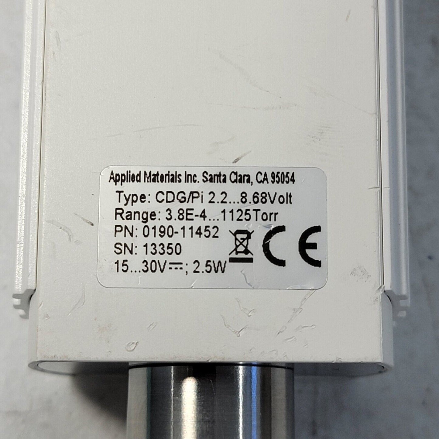 TESTED- Applied Materials CDG/PI Capacitance/Pirani Transducer Gauge 0190-11452