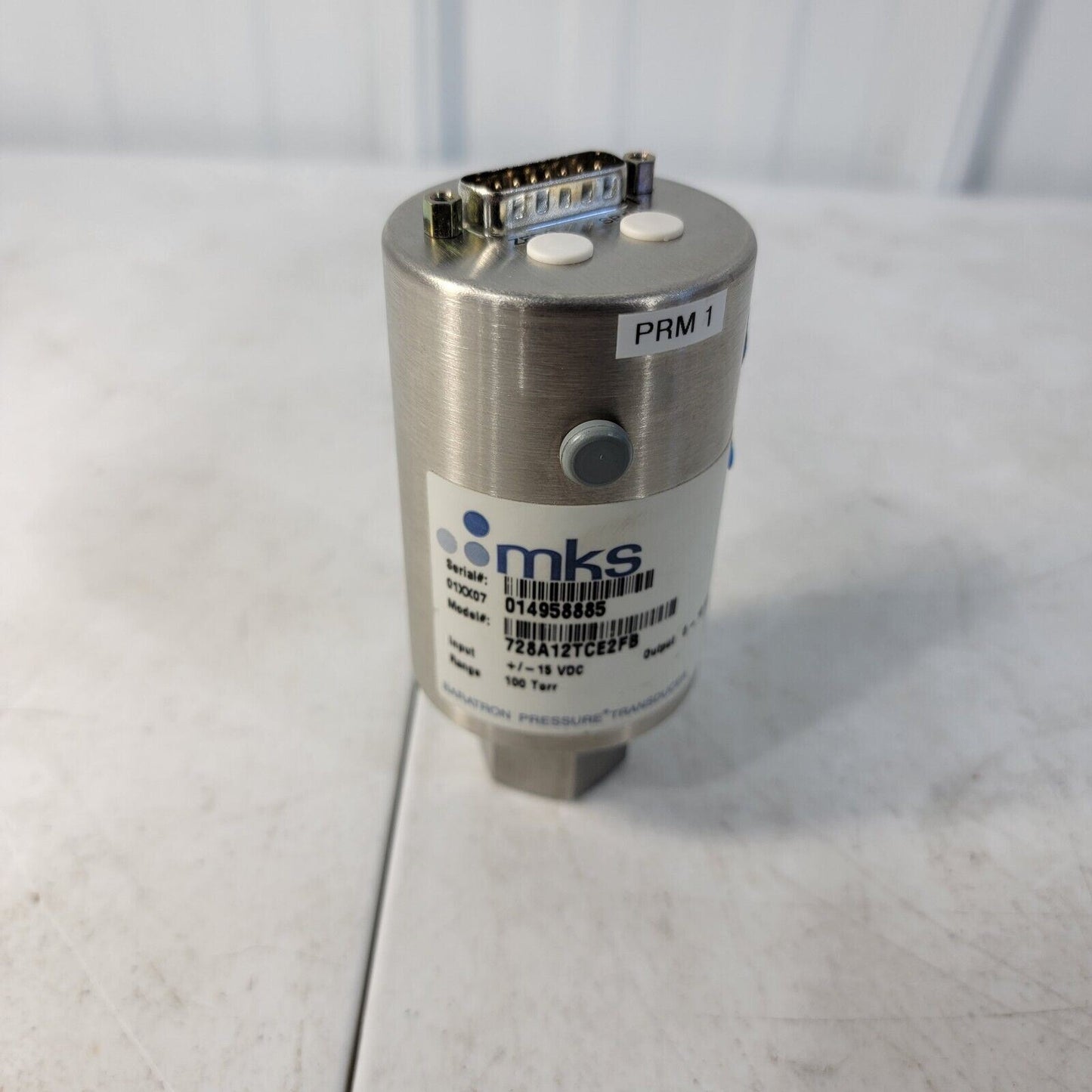 TESTED- MKS Baratron Capacitance Man. Pressure Transducer 728A12TCE2FB 100 Torr