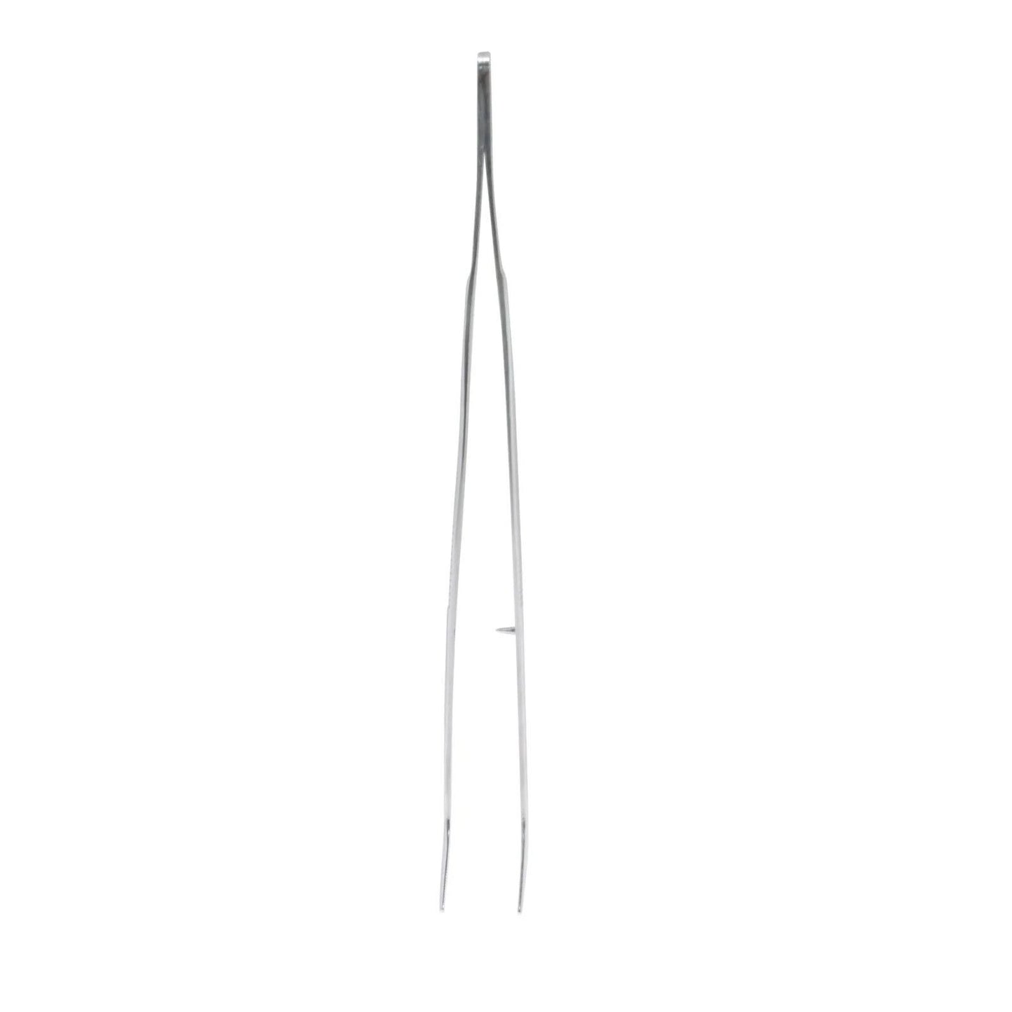 Tweezers Curved Tip 6" Serrated College Tweezer with Alignment Pin TW-402