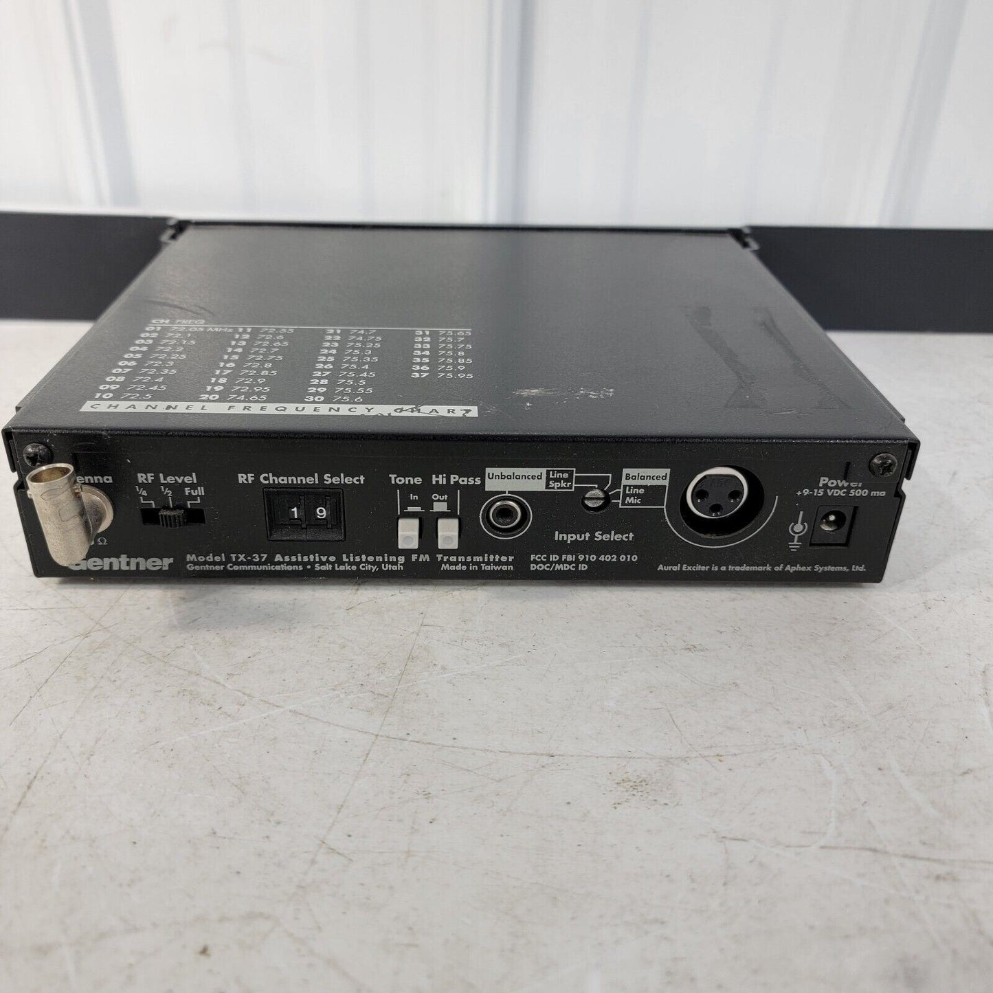Gentner TX-37 FM Assisted Listinening Transmitter Adaptive Processing