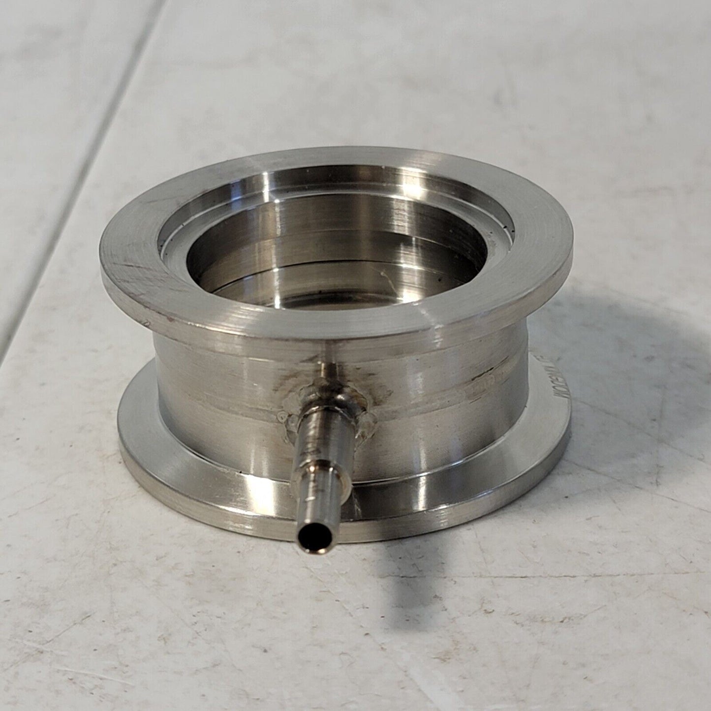 Edwards KF40 NW40 Through Nipple Vacuum Gauge 1/4" Weld-On Fitting