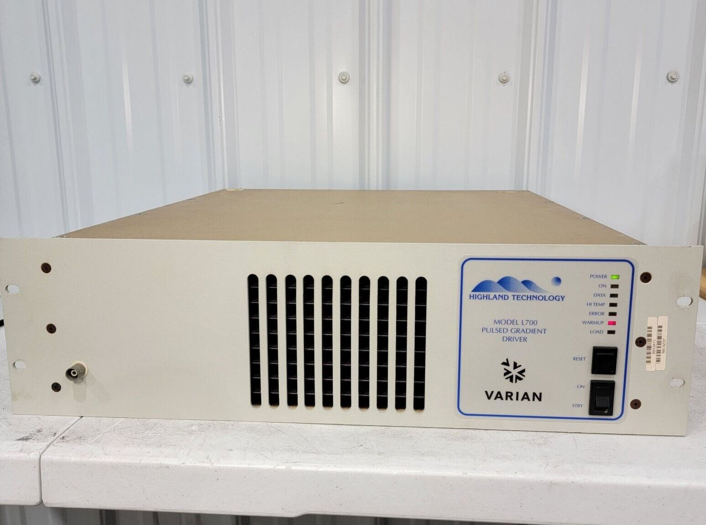 Varian Highland L700 Pulsed Gradient Driver NMR Dash No. 2C PN 099232500