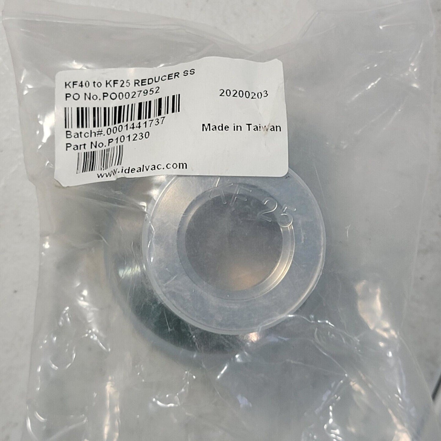 KF40 to KF25 Reducer SS IdealVac P101230 Reducer Conical High Vacuum Adapter