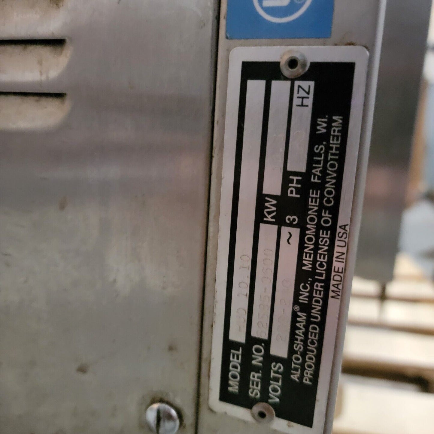 *UNTESTED* Alto Shaam Combitherm HUD 10.10 220v 3ph Convotherm Steam Convection