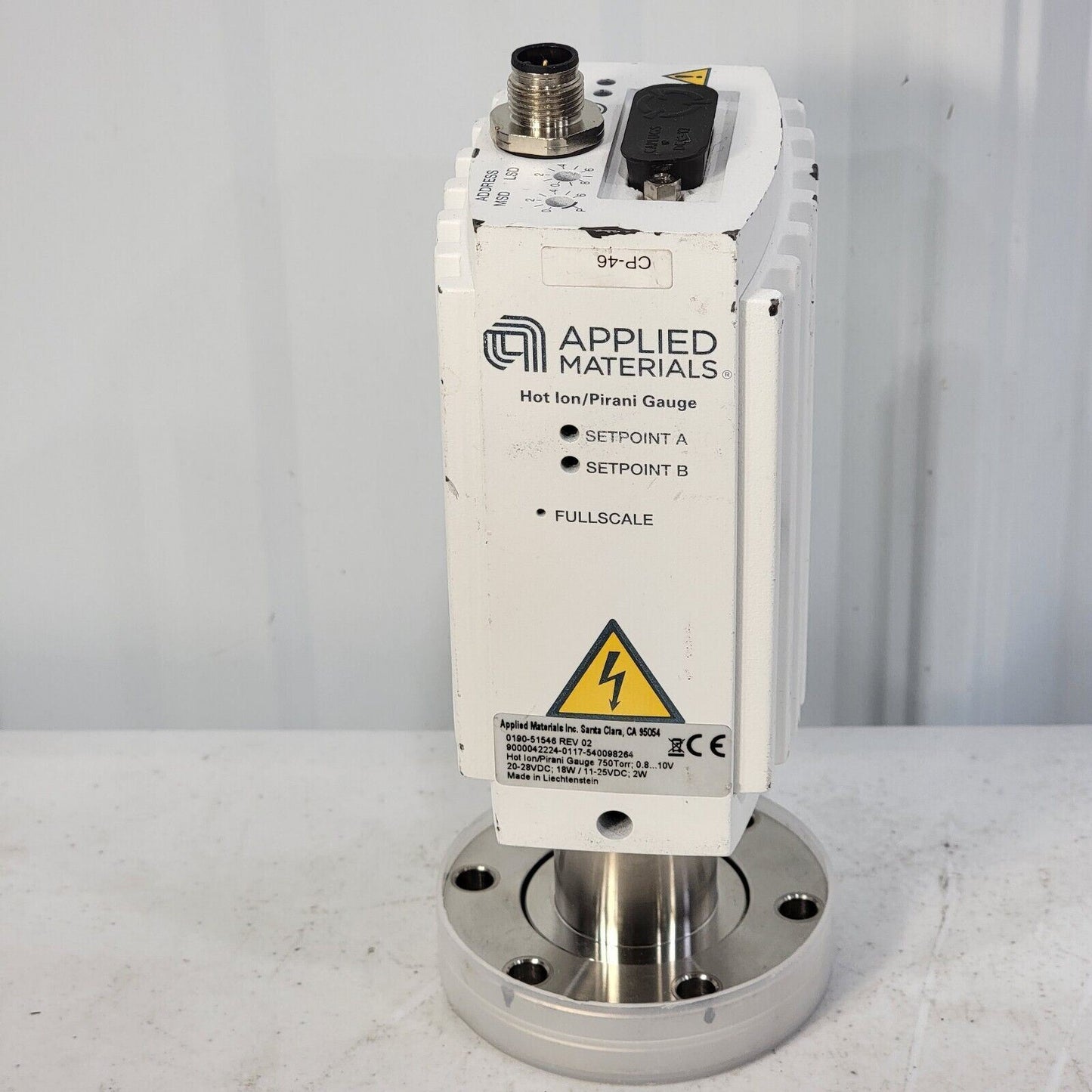 AMAT Applied Materials Hot Ion/Pirani High Vacuum Gauge 0190-51546 750T 2.75 CF