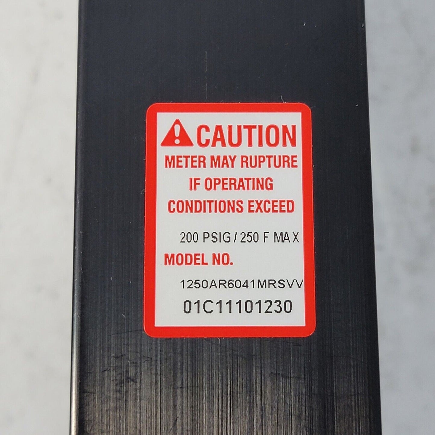 Brooks SHO-Rate Flowmeter 0-990 CCM Air 1250AR6041MRSVV, 200 PSIG Max