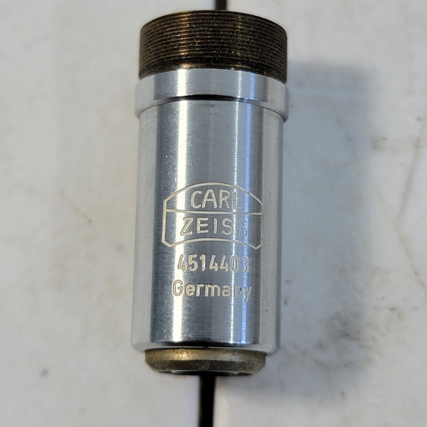ZEISS 10x Epiplan Microscope Objective 10/0,2 Inf/1,5 w/ White Text