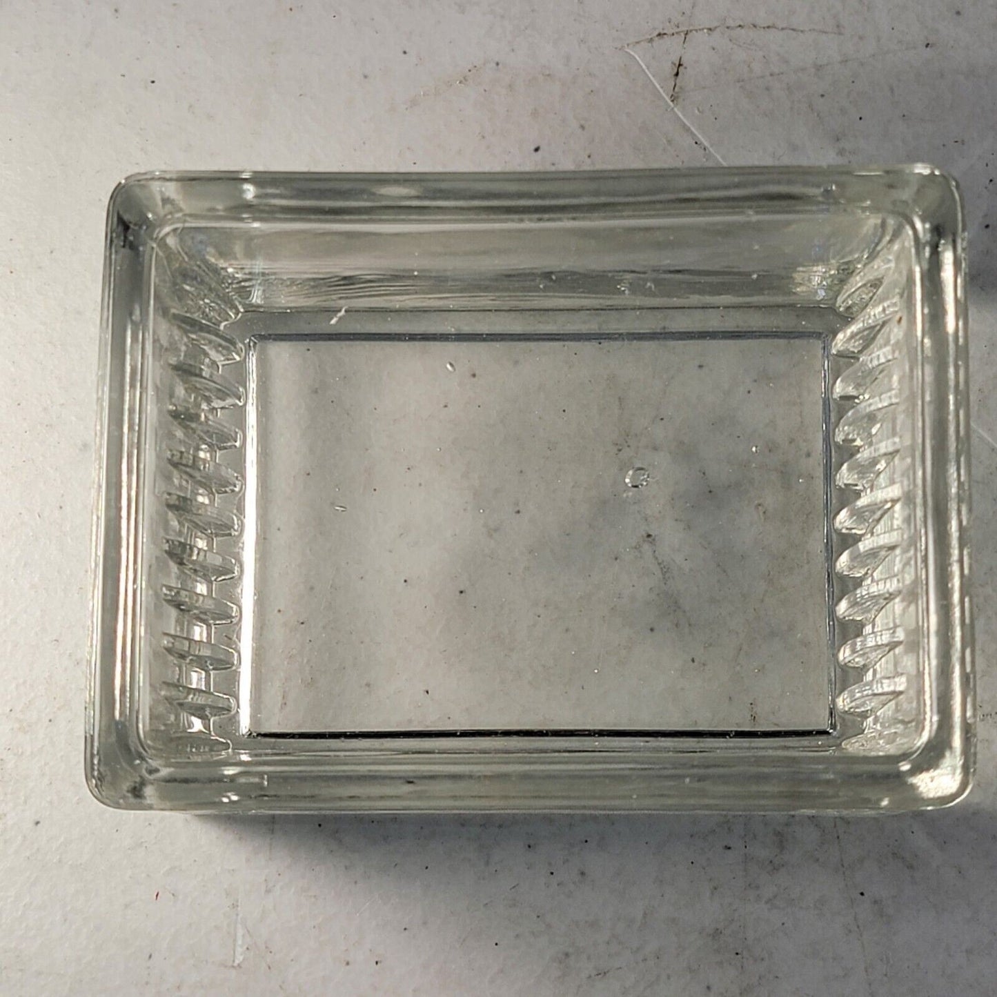 Vintage Horizontal Glass Staining Dish for 10 Slides with Glass Lid