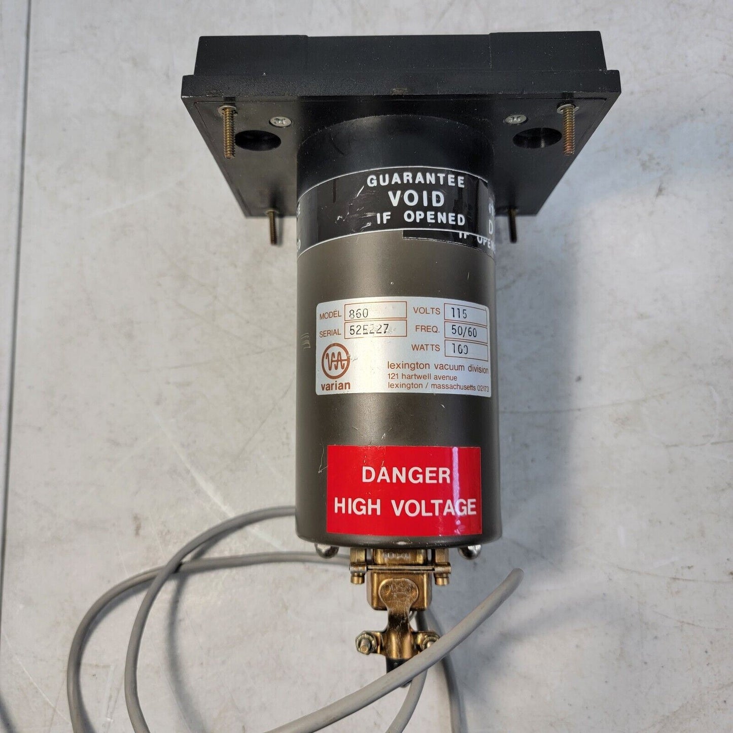 Varian Cold Cathode High Vacuum Gauge 860 PN 479459002